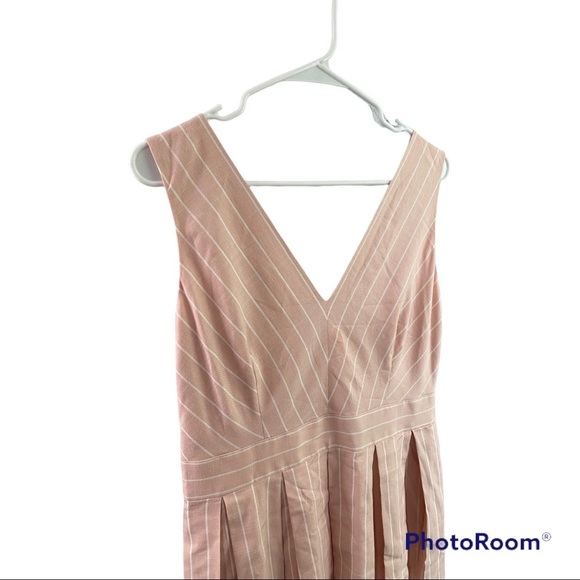 GAL MEETS GLAM Samantha Slub Stripe Fit & Flare Midi Dress, size10 - Picture 8 of 12